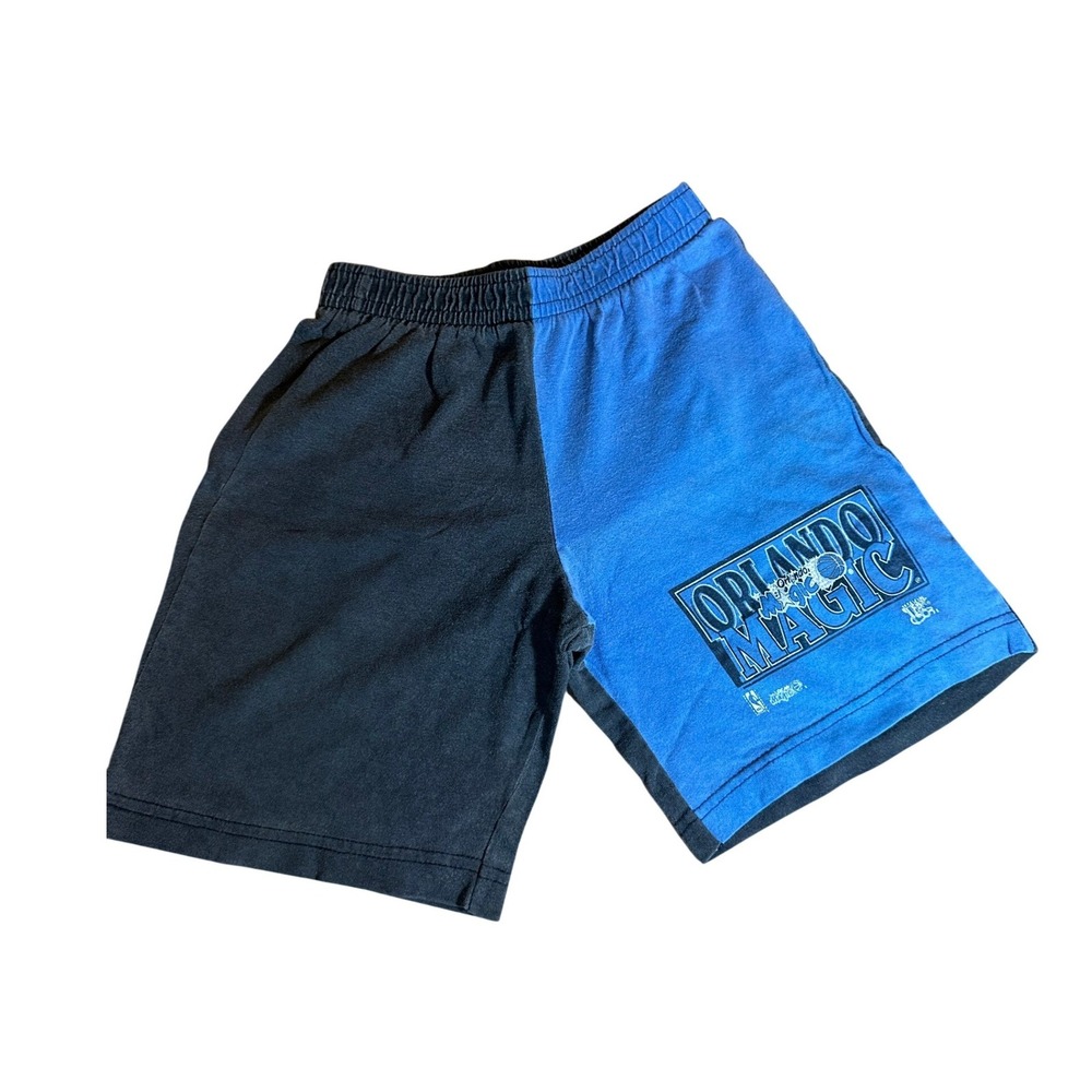 Vintage Orlando Magic Basketball Shorts Boys  Blue Black Colorblock
